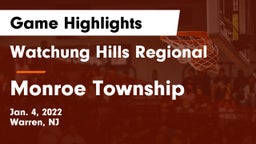 Watchung Hills Regional  vs Monroe Township  Game Highlights - Jan. 4, 2022