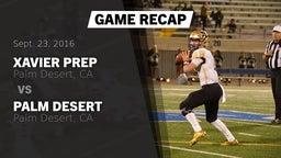 Recap: Xavier Prep  vs. Palm Desert  2016