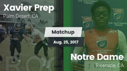 Matchup: Xavier Prep High vs. Notre Dame  2017