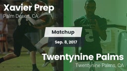 Matchup: Xavier Prep High vs. Twentynine Palms  2017