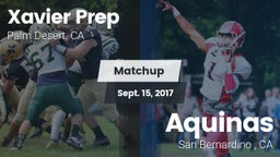 Matchup: Xavier Prep High vs. Aquinas   2017