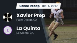 Recap: Xavier Prep  vs. La Quinta  2017