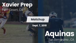 Matchup: Xavier Prep High vs. Aquinas   2018