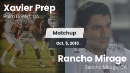 Matchup: Xavier Prep High vs. Rancho Mirage  2018