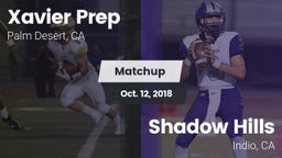Matchup: Xavier Prep High vs. Shadow Hills  2018