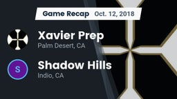 Recap: Xavier Prep  vs. Shadow Hills  2018