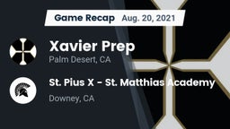 Recap: Xavier Prep  vs. St. Pius X - St. Matthias Academy 2021