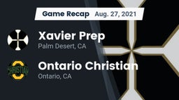 Recap: Xavier Prep  vs. Ontario Christian  2021
