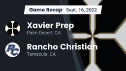 Recap: Xavier Prep  vs. Rancho Christian  2022