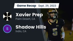 Recap: Xavier Prep  vs. Shadow Hills  2023