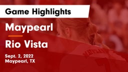 Maypearl  vs Rio Vista  Game Highlights - Sept. 2, 2022