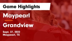 Maypearl  vs Grandview  Game Highlights - Sept. 27, 2022