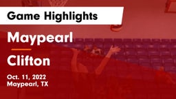 Maypearl  vs Clifton  Game Highlights - Oct. 11, 2022