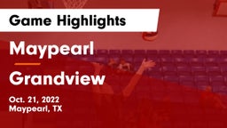 Maypearl  vs Grandview  Game Highlights - Oct. 21, 2022