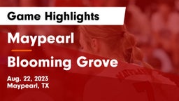 Maypearl  vs Blooming Grove  Game Highlights - Aug. 22, 2023