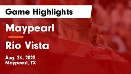 Maypearl  vs Rio Vista  Game Highlights - Aug. 26, 2023