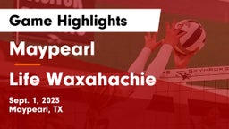 Maypearl  vs Life Waxahachie  Game Highlights - Sept. 1, 2023