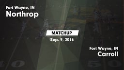 Matchup: Northrop  vs. Carroll   2016