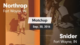 Matchup: Northrop  vs. Snider  2016