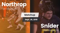 Matchup: Northrop  vs. Snider  2018