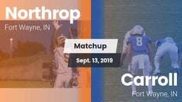 Matchup: Northrop  vs. Carroll  2019