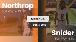 Matchup: Northrop  vs. Snider  2019