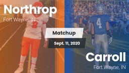 Matchup: Northrop  vs. Carroll  2020