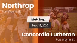 Matchup: Northrop  vs. Concordia Lutheran  2020