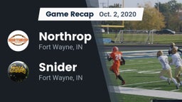 Recap: Northrop  vs. Snider  2020
