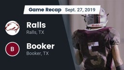 Recap: Ralls  vs. Booker  2019