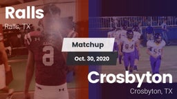 Matchup: Ralls  vs. Crosbyton  2020