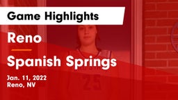 Reno  vs Spanish Springs Game Highlights - Jan. 11, 2022