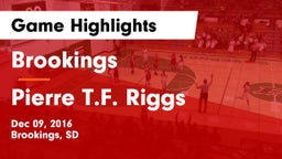 Brookings  vs Pierre T.F. Riggs  Game Highlights - Dec 09, 2016