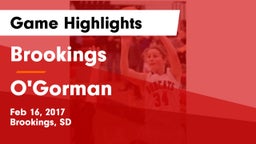 Brookings  vs O'Gorman  Game Highlights - Feb 16, 2017