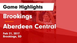 Brookings  vs Aberdeen Central  Game Highlights - Feb 21, 2017