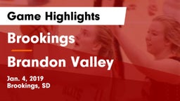 Brookings  vs Brandon Valley  Game Highlights - Jan. 4, 2019