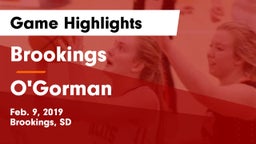 Brookings  vs O'Gorman  Game Highlights - Feb. 9, 2019