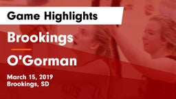 Brookings  vs O'Gorman  Game Highlights - March 15, 2019
