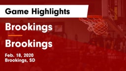 Brookings  vs Brookings  Game Highlights - Feb. 18, 2020