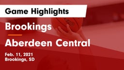 Brookings  vs Aberdeen Central  Game Highlights - Feb. 11, 2021