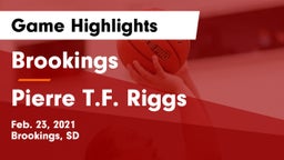 Brookings  vs Pierre T.F. Riggs  Game Highlights - Feb. 23, 2021