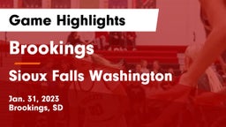 Brookings  vs Sioux Falls Washington  Game Highlights - Jan. 31, 2023