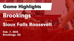 Brookings  vs Sioux Falls Roosevelt  Game Highlights - Feb. 7, 2023