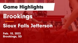 Brookings  vs Sioux Falls Jefferson  Game Highlights - Feb. 10, 2023