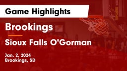 Brookings  vs Sioux Falls O'Gorman  Game Highlights - Jan. 2, 2024