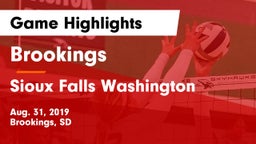 Brookings  vs Sioux Falls Washington  Game Highlights - Aug. 31, 2019