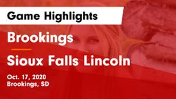 Brookings  vs Sioux Falls Lincoln  Game Highlights - Oct. 17, 2020