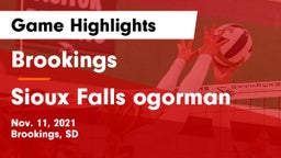 Brookings  vs Sioux Falls ogorman  Game Highlights - Nov. 11, 2021