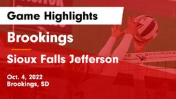 Brookings  vs Sioux Falls Jefferson  Game Highlights - Oct. 4, 2022