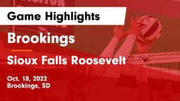 Brookings  vs Sioux Falls Roosevelt  Game Highlights - Oct. 18, 2022
